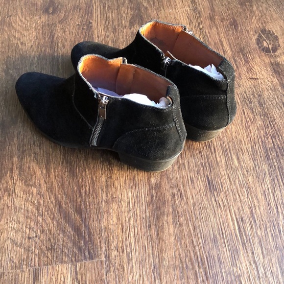 Lucky brand black suede double zipper ankle boots - Picture 5 of 9
